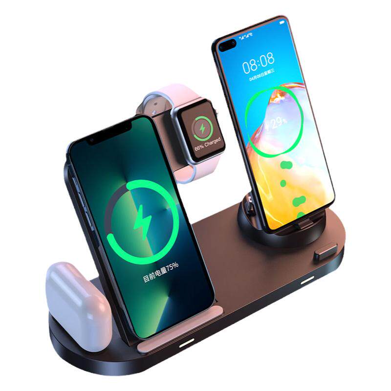 妙酷多功能三合一无线充电器快充底座板通用适用于苹果17ProMax手机iPhone16苹果手表applewatch支架i