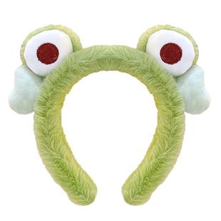可爱青蛙洗脸发箍女款2025新款防滑头饰发带毛绒头箍发捆压发发卡