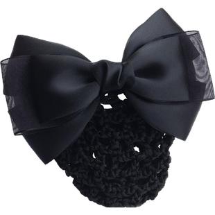 护士头花职业女头花发网兜发夹蝴蝶结空姐银行酒店服务员盘头发套