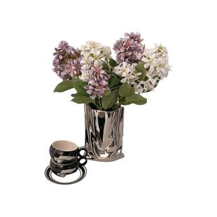 高档仿真花风信子假花紫色 装饰干花客厅插花紫罗花材餐桌摆件