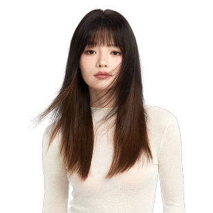 瑞贝卡空气刘海假发片全真发自然增发量蓬松颅顶遮白发头顶补发块