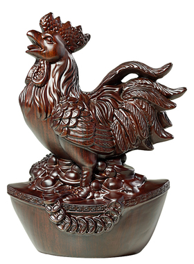 黑檀木雕十二生肖全套摆件实木鼠牛虎兔龙蛇马羊猴鸡狗猪客厅装饰