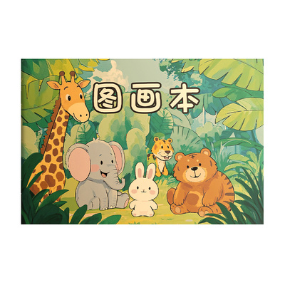 a4图画本儿童幼儿园空白画画本小学生画本绘画涂鸦本美术本宝宝油画棒彩铅纸大本子男童画纸涂色本平摊手工