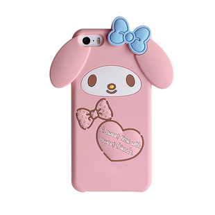 苹果5s手机壳女se全包可爱卡通7p硅胶防摔iPhone8plus钢化膜6彩膜