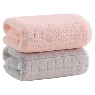 毛毛雨洗脸毛巾抗菌比纯棉吸水成人家用擦头发洗澡不掉毛珊瑚绒