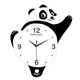 大熊猫创意可爱静音挂钟2026新款客厅家用时尚挂墙钟装饰时钟