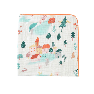 全棉时代儿童纱布浴巾纯棉柔软婴儿盖毯8层纱布浴巾