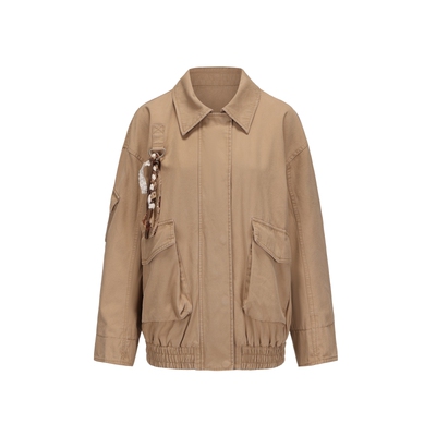 IF BY LAND设计师品牌LOOKNOW24年冬季新巴恩风水洗棉插兜外套