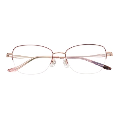 钛架近视眼镜女超轻优雅半框架