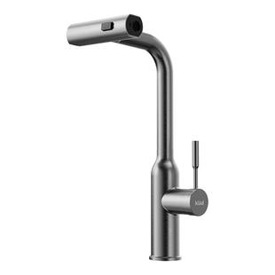 Kiiid飞雨瀑布水万向旋转多功能抽拉式厨房冷热洗菜盆防溅水龙头