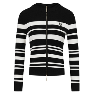 【扬子羊毛衫】FF仿佛冬季新款条纹针织衫女长袖修身设计感