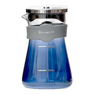 Brewista耐热玻璃手冲咖啡分享壶 影子蓝皓月透明带盖 400/500ml