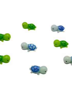 微缩景观摆件鱼缸趣味造景迷你小号海龟乌龟仿真动物公仔树脂玩偶