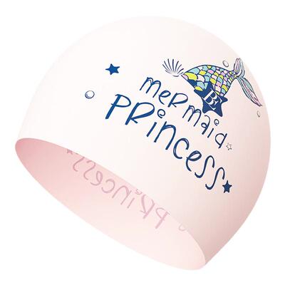 BE范德安人鱼印花成人硅胶泳帽