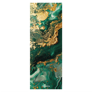 绿色流金艺术印花瑜伽垫吸汗防滑PU天然橡胶普拉提健身垫yogamat