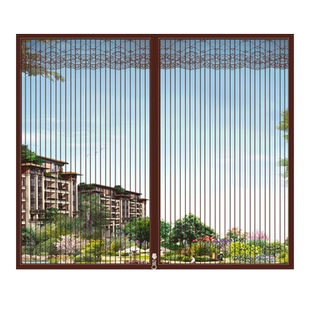 定制家用防蚊纱窗网自装魔术贴纱窗纱网自粘式窗户简易内开窗沙帘