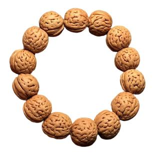 秦岭文玩核桃手串脑纹麒麟纹手把件盘玩桃核佛珠念珠正圆手链男女