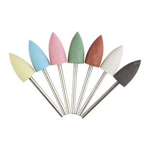 2.35杆钻石粉抛光硅胶磨头玉石玛瑙蜜蜡镜面电动工具牙科打磨头