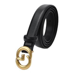 HONGU/红谷新款真皮西装牛仔裤女士皮带休闲裙子细腰带百搭裤带