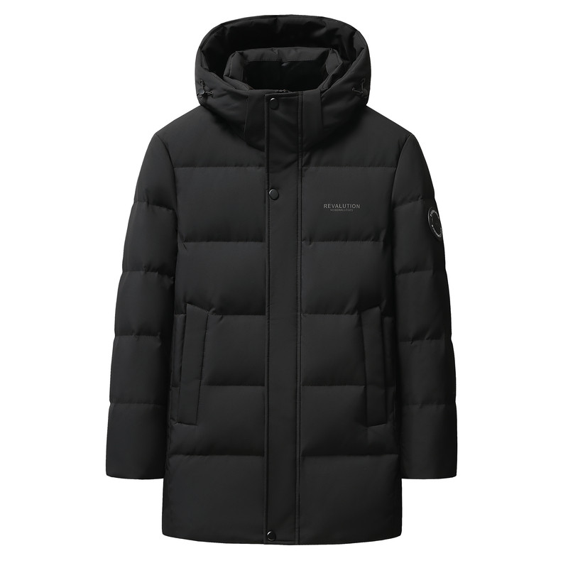 雪中飞羽绒服男中年加厚保暖外套