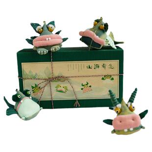 原创山海经中国风手工刺绣香包DIY材料包车载挂件艾草送礼礼盒装