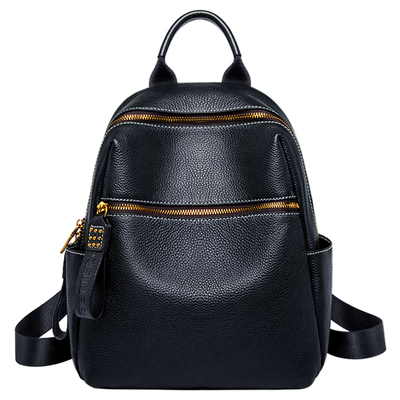 头层牛皮高级感双肩包