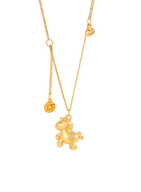 纯银马年生肖项链本命年小马吊坠招财银饰女款2025新款新年礼物