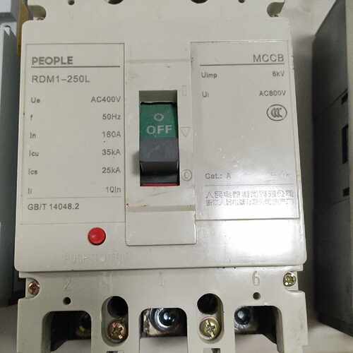 溢价-PEOPLE RDM1-250L塑壳断路器，160a，工厂清