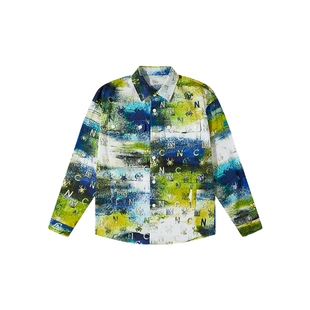 CNC男装奥莱个性潮流丛林渲染字母印花夹克春夏新款翻领外套男款