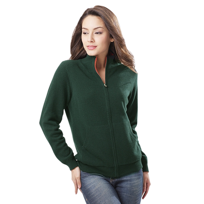 纯山羊绒两面穿针织开衫正品毛衣