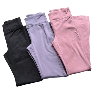 加绒女童速干春秋冬长裤青少年高中学生运动纯色训练打球慢跑外贸