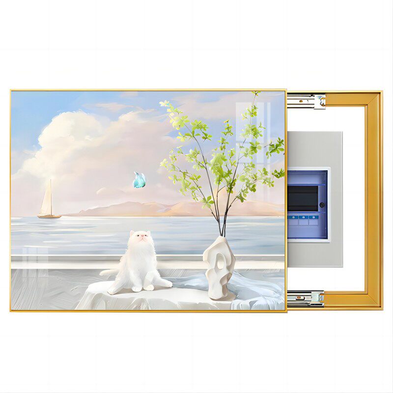 奶油治愈风电表箱挂画