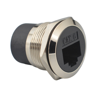 直通千兆六类网线接口面板HDMI母头圆形连接头type-c插座D型模块