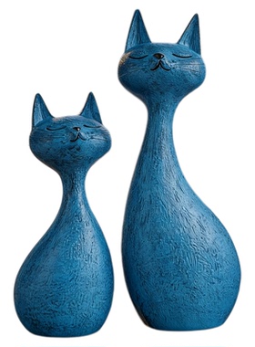 治愈猫咪摆件客厅电视柜高级小众