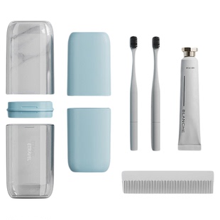 旅行洗漱套装口杯牙刷收纳盒便携牙具刷牙三合一旅游用品必备神器