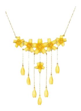 金色格桑花中式国潮结婚首饰