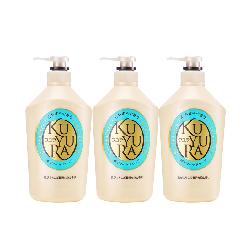 【自营】可悠然温和清洁滋润肌肤泡沫丰富美肌香氛550ml*3沐浴露