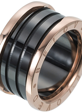 钛金陶瓷戒指潮钛钢镀抖音同款