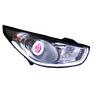 现代iX35大灯透镜改装激光大灯流水天使LED灯海5双光透镜适用于