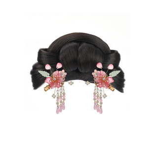 儿童汉服假发一体式懒人发髻唐宋明制女童古装日常盘发造型假发包