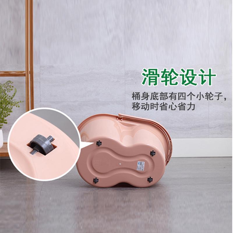 加厚带轮拖把桶家用免手洗拖把桶挤水桶清洁单桶沥水桶挤水墩布桶