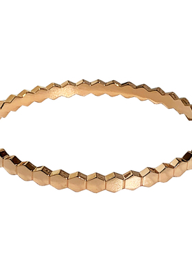 DREAMBOAT轻奢手镯女ins小众简约冷淡风蜂巢六边形几何波浪纹手环