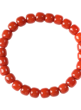 南红手串天然云南保山满肉珠蜜蜡玛瑙珊瑚绿松石手链女红色本命年