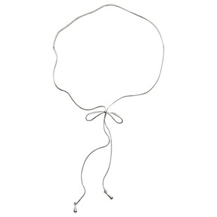 简约蝴蝶结抽拉式长款项链女款2026新款韩国小众时尚颈链毛衣链女