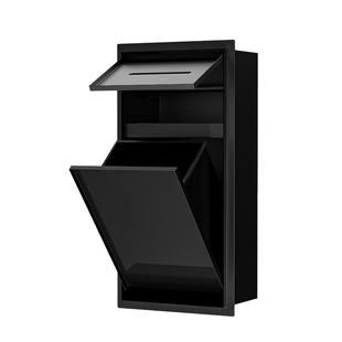 百居家装隐藏式卫生间不锈钢壁龛嵌入式垃圾桶马桶边壁龛柜可定制