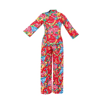 网红东北大花套装民族风秧歌服女