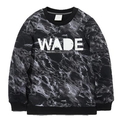 李宁男童圆领无帽套头加绒长袖衫