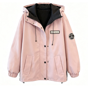 韩版连帽工装冲锋衣女春秋新款