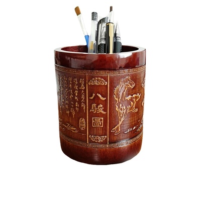 大号竹刻笔筒竹匠文化可按需定制