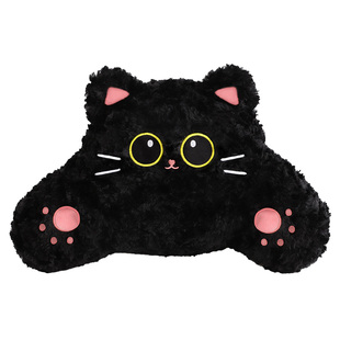 汽车腰靠头枕套装冬季毛绒车载护腰枕车内卡通可爱靠垫装饰腰垫女